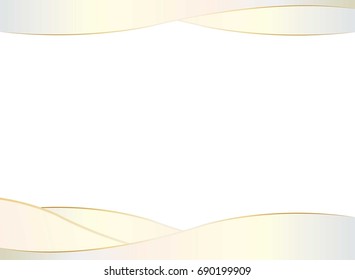 Silver background with gold edges.