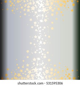 Silver background. Gold stars.