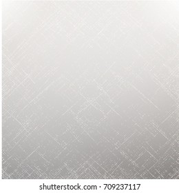 Silver background with intersecting scratches. Vector background
