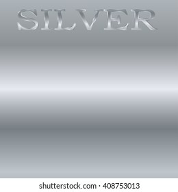 silver background, lettering silver, grey and white, precious metal, vector