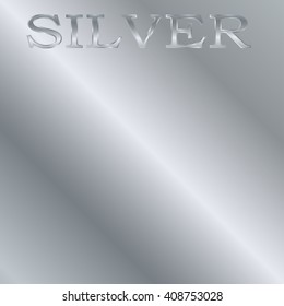 silver background, lettering silver, grey and white, precious metal, vector