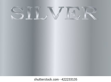 silver background, lettering silver, grey and white, precious metal, vector