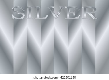 silver background, lettering silver, grey and white, precious metal, vector
