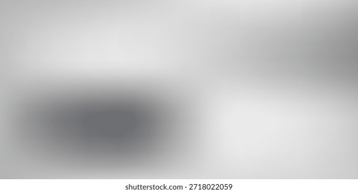 Silberner Hintergrund mit Metallspiegel-Textur. Farbverlauf-Oberfläche mit einfacher abstrakter Lichtkugel. Vektorgrafik	