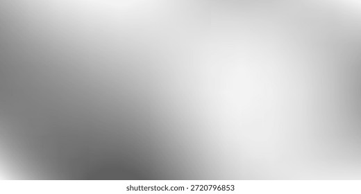 Silberner Hintergrund mit Metallspiegel-Textur. Farbverlauf-Oberfläche mit einfacher abstrakter Lichtkugel. Vektorgrafik	