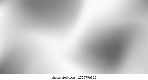 Silberner Hintergrund mit Metallspiegel-Textur. Farbverlauf-Oberfläche mit einfacher abstrakter Lichtkugel. Vektorgrafik	
