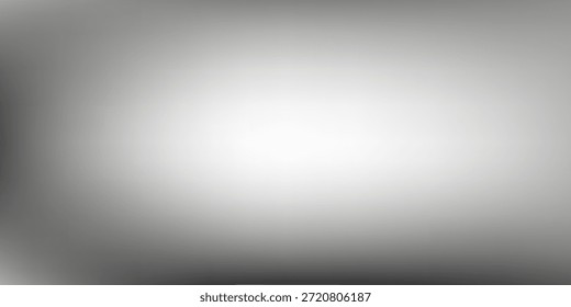 Silberner Hintergrund mit Metallspiegel-Textur. Farbverlauf-Oberfläche mit einfacher abstrakter Lichtkugel.	
