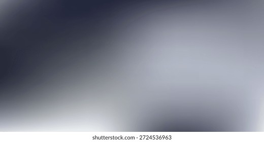 Silberner Hintergrund mit Metallspiegel-Textur. Farbverlauf-Oberfläche mit einfacher abstrakter Lichtkugel. Vektorgrafik