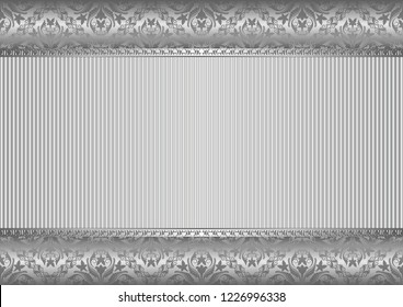 silver background with old-fashioned patterns
