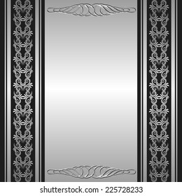silver background with ornaments