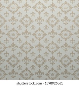 Silver background pattern in vintage style for your design. Vector image