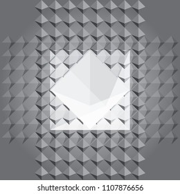 Silver background with rhombuses. Idea for web design. Vector illustration