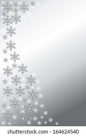 silver background with snowflakes