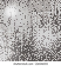 Silver background of sparkling sequins