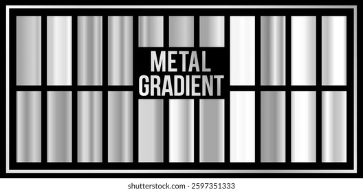 Silver background texture vector icon seamless pattern. Shiny, metallic and silver gradient. Design for frame, ribbon, coin, abstract.