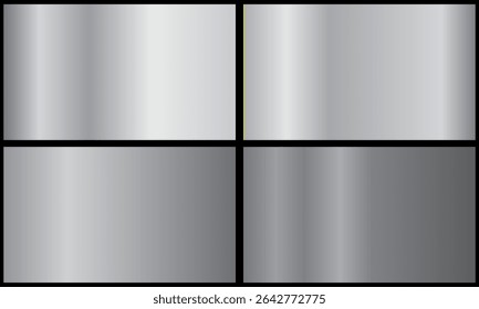 Ícone de vetor de textura de fundo de prata padrão sem costura. Gradiente metálico de gradação de ilustração para fundos, interface de banner. Placas brilhantes com efeito de prata.