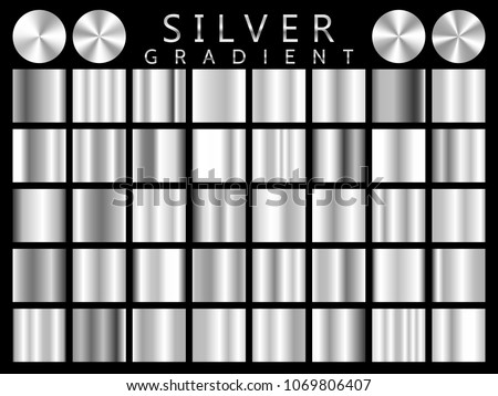 Silver background texture vector icon seamless pattern. Light, realistic, elegant, shiny, metallic and silver gradient illustration. Mesh vector. Design for frame, ribbon, coin, abstract.