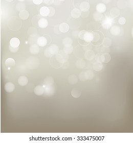  Silver background with  unfocused glares. Vector illustration for  posters, icons, greeting cards, print and web projects.