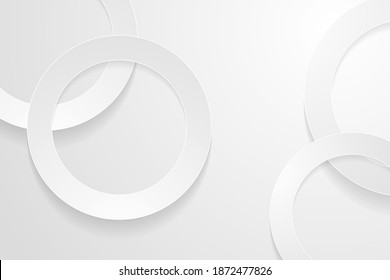 silver backgrounds. 3d circle papercut layer background.