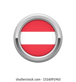 Silver badge with Austrian flag