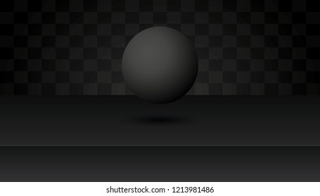 Silver ball ob black background