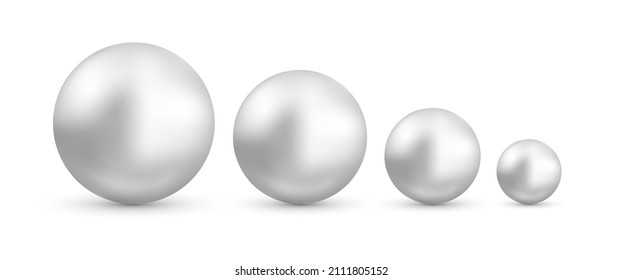 Silver ball sphere 3d button drop isolated molecule glob vector bubble. Chrome ball cosmetics gem icon