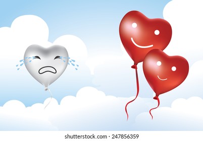 Silver Balloon broken heart because what to see 