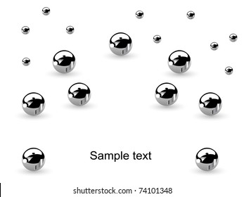 Silver balls and place for your text