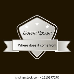 Silver banner for business, project, presentation, advertising. Vector banner.