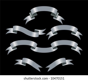 Silver Banners. vector illustration