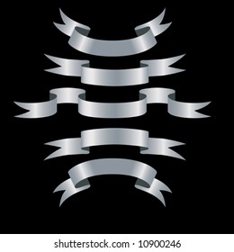 Silver Banners. vector illustration