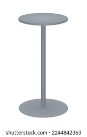 Silver bar table. vector illustration