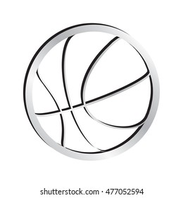 Silver Basketball Icon