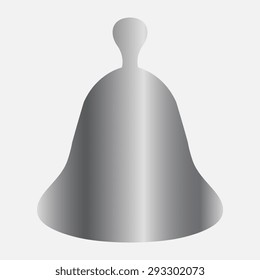 Silver Bell icon, vector illustration