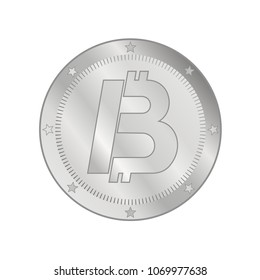 silver bitcoin symbol