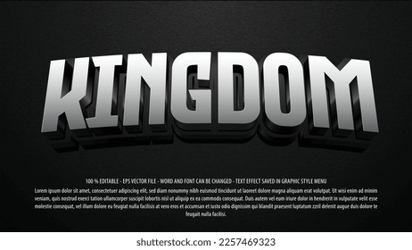 Silver black 3d editable text effect use for logo and business brand