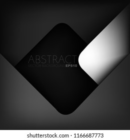 Silver and black geometric triangle vector background with space for design