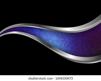 Silver and black metallic background. Abstract vector illustration.