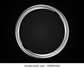 Silver and black metallic background. Abstract vector illustration.