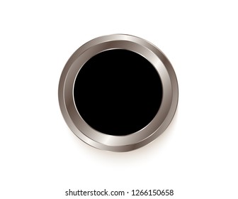Silver black sticker isolated