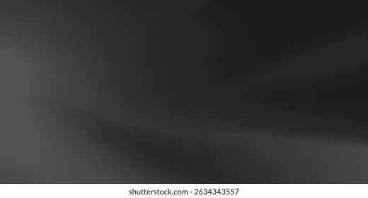 Silver Black and white Original Background. Natural Smooth Surface Illustration. Grey Wavy Gradient Mesh. Blank Metallic Horizontal Lines Backdrop. vector illustration