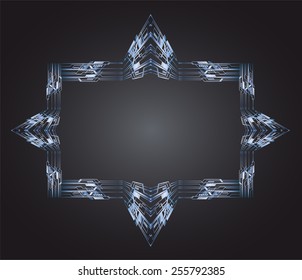 silver blue frame for your picture. Vector illustration