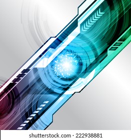 Silver blue Light Abstract Technology background for computer graphic website internet and technology. 