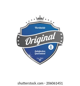 silver blue original product retro label theme