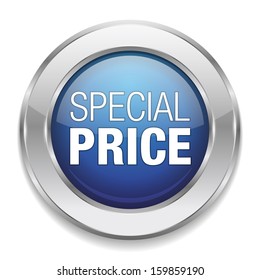 Silver blue special price button