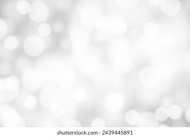 Silver Bokeh Background. Abstract Texture. Blurred Snow Pattern. Vector illustration