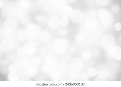 Silver Bokeh Background. Abstract Winter Backdrop. Glister Texture. Vector illustration
