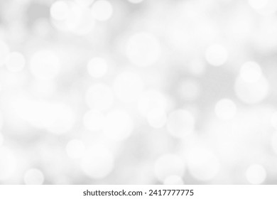 Silver Bokeh Background. Smooth Pattern. Snow Bright Backdrop. Vector illustration