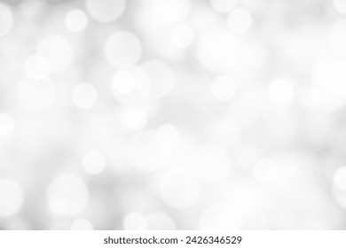 Silver Bokeh Background. Snow Festive Design. Bright Winter Pattern. Vector illustration