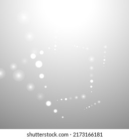 Fondo de Navidad de Bokeh Plateado. Nieve se lanza sobre el gris claro. Diseño de vectores borrosos. Fondo de invierno de vacaciones con efecto de resplandor y superposición. Decoración navideña de temporada.